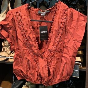 Forever21 Burnt orange crop top